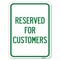 Signmission Reserved for Customers Heavy-Gauge Aluminum Rust Proof Parking Sign, 18" x 24", A-1824-23213 A-1824-23213 - alternate 1